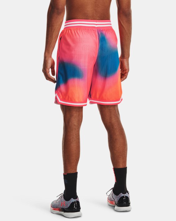 Men's Curry Heavy Mesh 8" Shorts in Pink image number 1